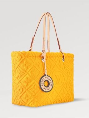 Louis Vuitton Yellow Quilted Monogram Tote Terryclot beach bag LVacation